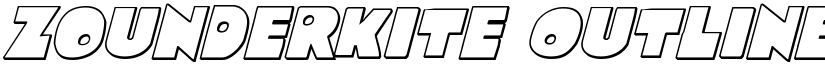 Zounderkite Outline Italic Outline Italic font