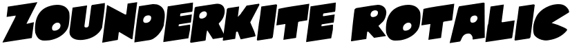Zounderkite Rotalic Italic font