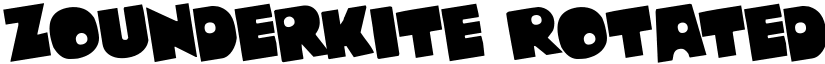 Zounderkite Rotated Regular font