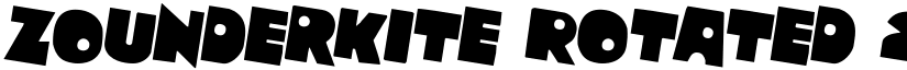Zounderkite Rotated 2 Regular font
