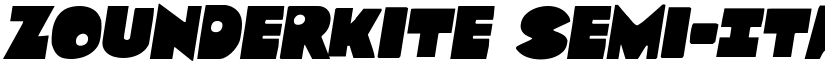 Zounderkite Semi-Italic Semi-Italic font