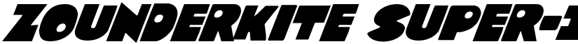 Zounderkite Super-Italic Italic font