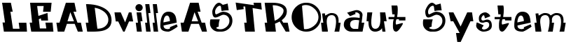 LEADvilleASTROnaut System font
