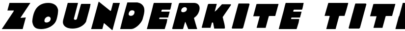 Zounderkite Title Italic Italic font