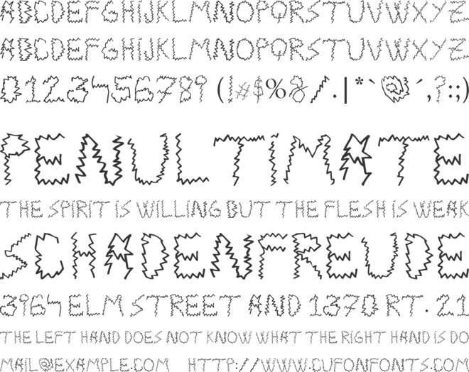 Electrica Salsa font preview