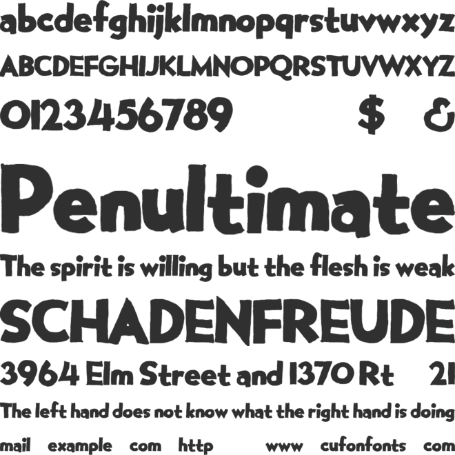ManyGifts font preview