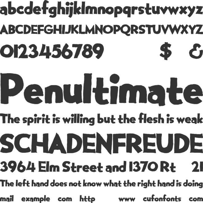 ManyGifts font preview