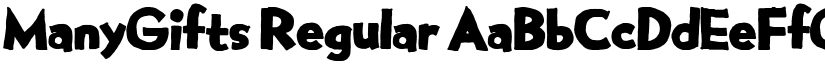ManyGifts Regular font