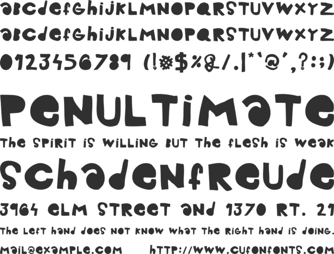 woodcutter hand2015 font preview