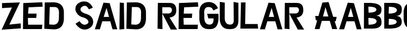 Zed Said Regular font