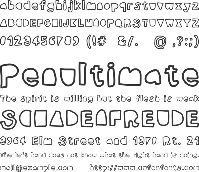 modica! font preview