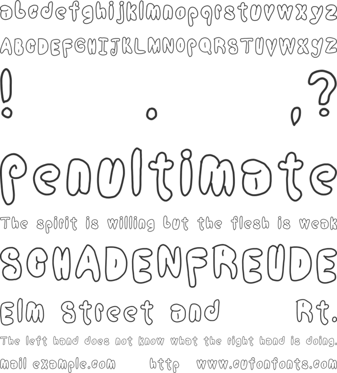 cool balloons font preview