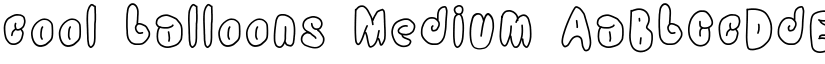 cool balloons Medium font