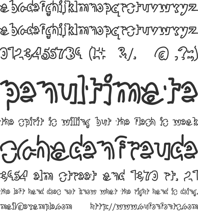 extra preview font preview