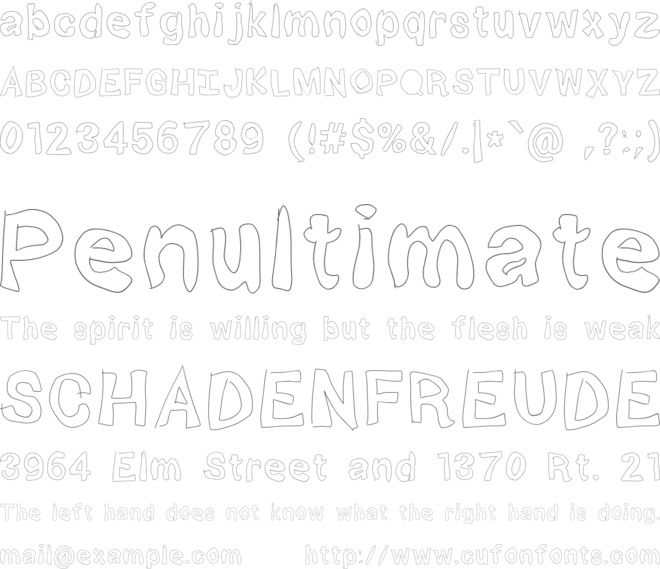 Squibbles font preview