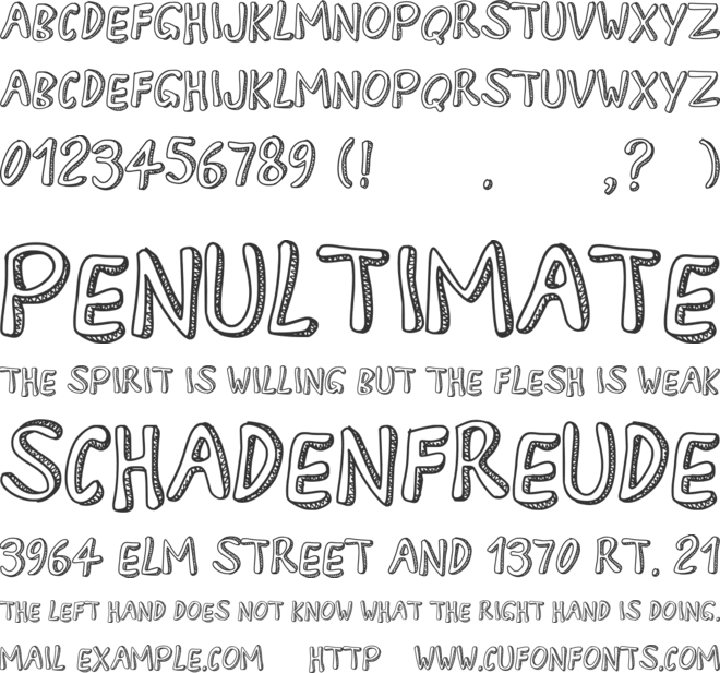 PWApril font preview