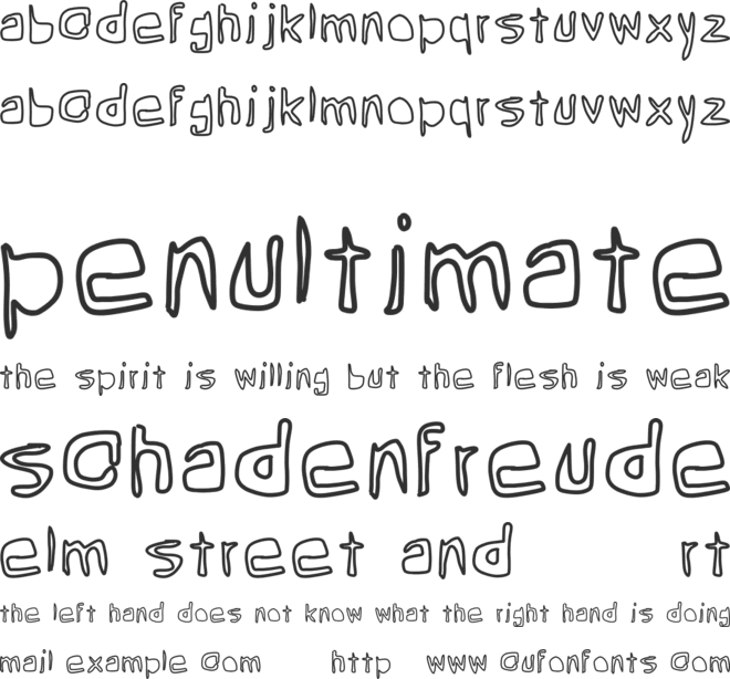 grean font preview