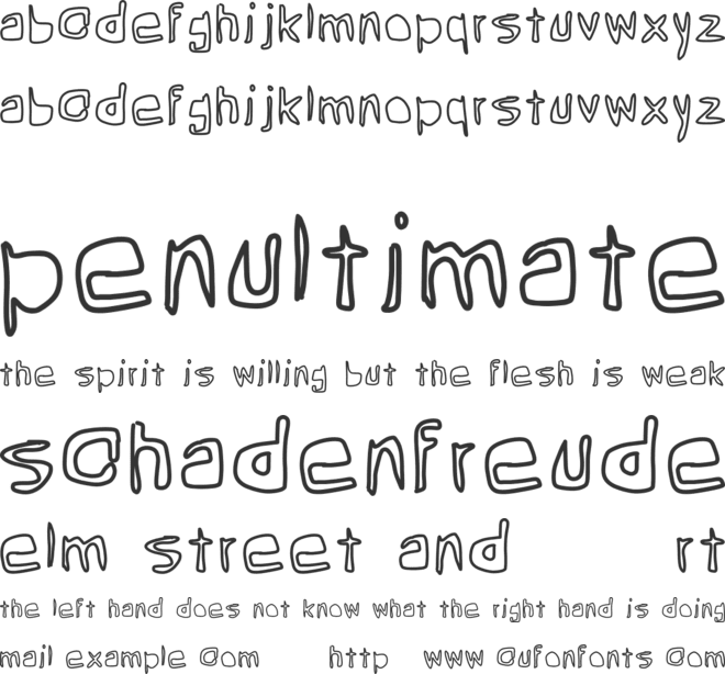 grean font preview