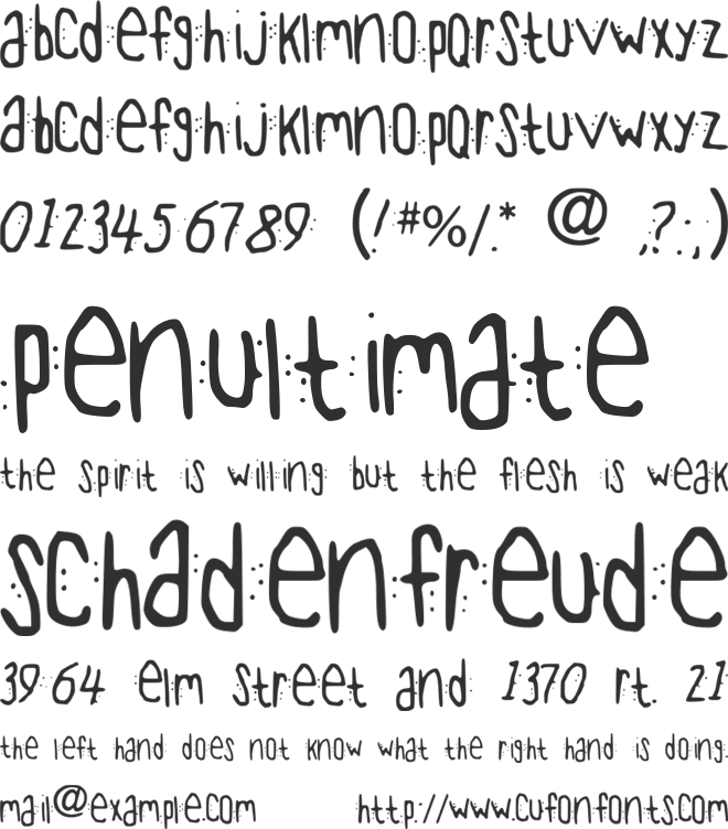 OutTheBackDoor font preview