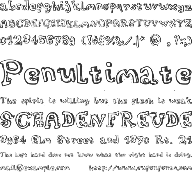 Turtleneck font preview