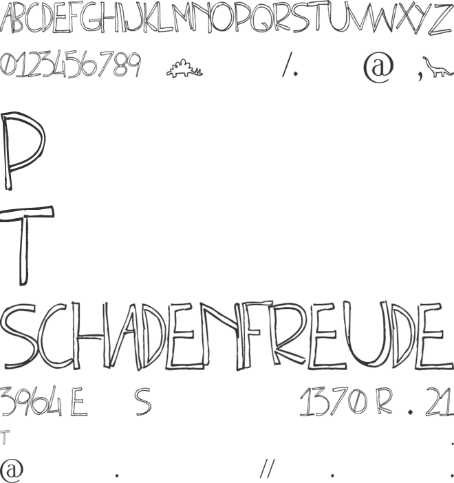 Clono uno font preview