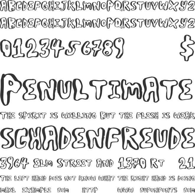 BoulderScare font preview