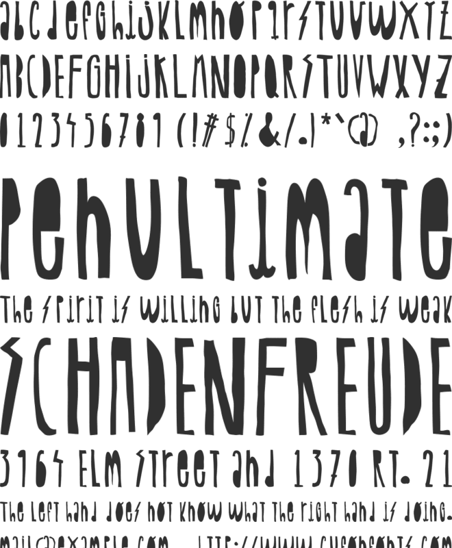 Woodcutter Gigantismo font preview