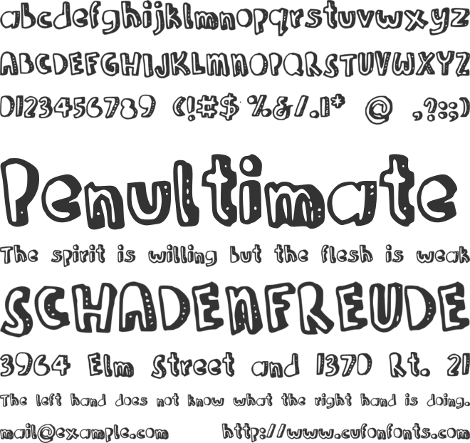 JoanneTicTac font preview