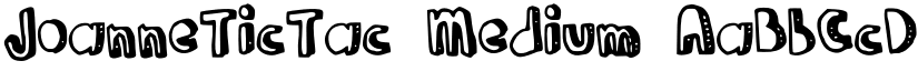 JoanneTicTac Medium font