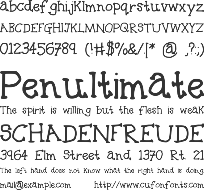 Bananananananana font preview