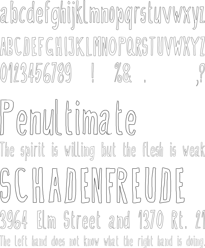 Doozy font preview