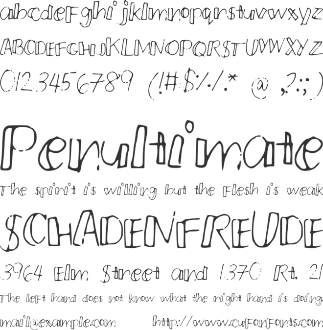 PMSmallCrew font preview