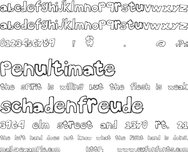 BrightenDays font preview