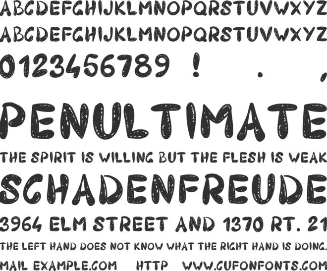 PW403 font preview