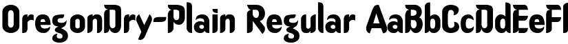 OregonDry-Plain Regular font