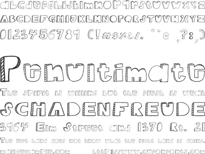 Stripes font preview