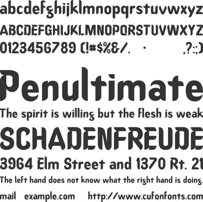 Oregon Dry font preview