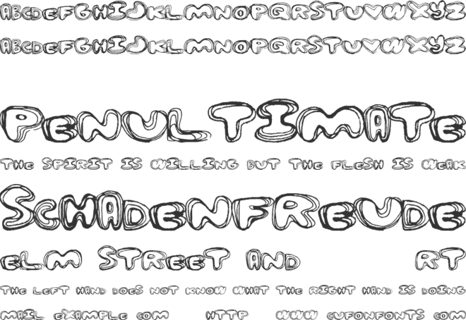 OutlineAround font preview