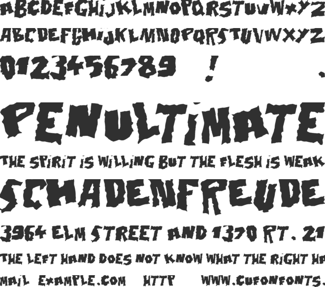 Doonga Black font preview