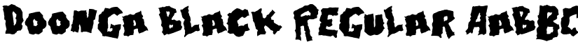 Doonga Black Regular font