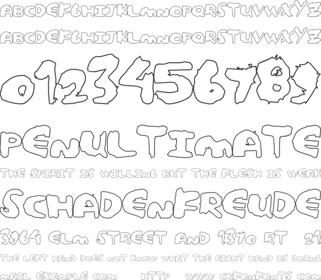 CutoutPoster font preview
