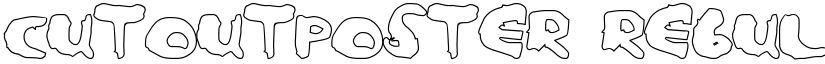 CutoutPoster Regular font