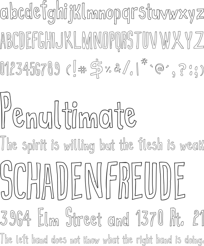 True 2D font preview