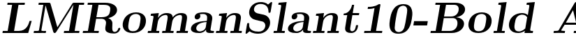 LMRomanSlant10-Bold font