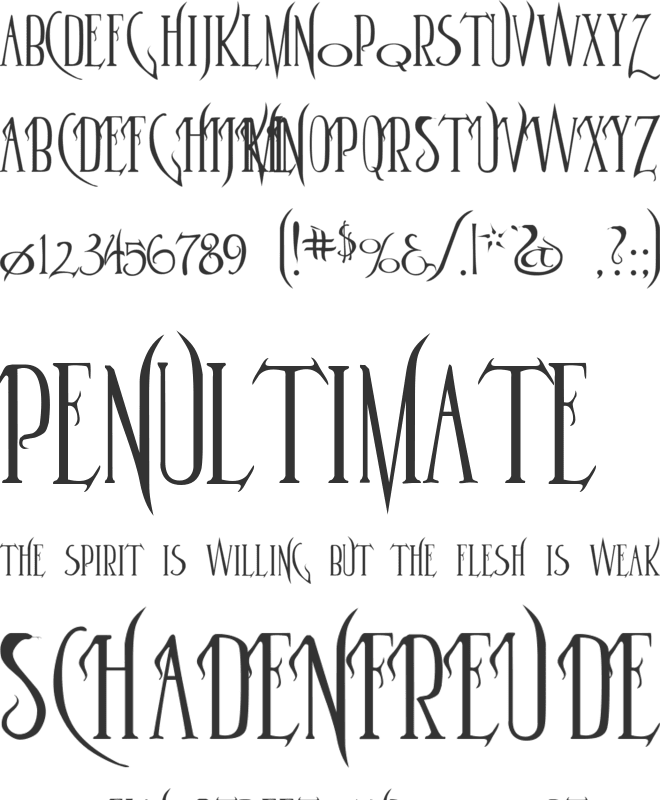 Parseltongue font preview