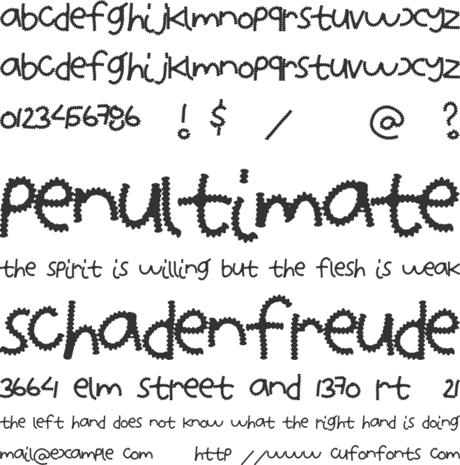 ZipperFries font preview