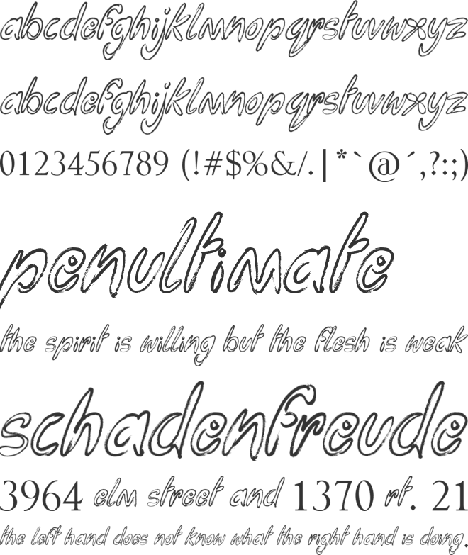 Funga Donga Binge font preview