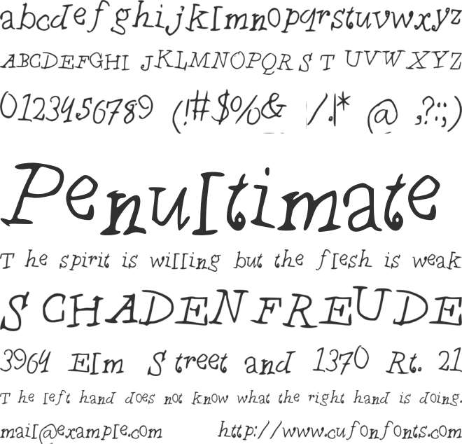 Chyldren font preview
