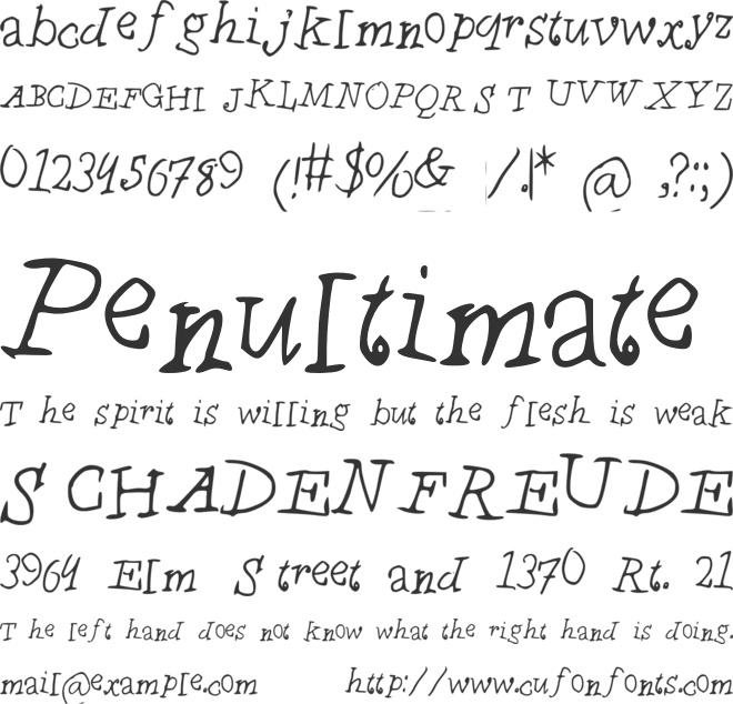 Chyldren font preview