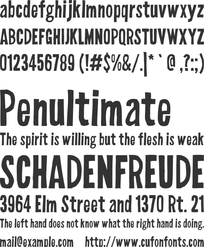 Spidola font preview